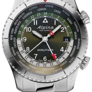 Alpina Startimer Pilot Quartz Worldtimer AL-255GR4S26B