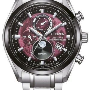 Citizen Eco-Drive Radio Controlled Tsukiyomi Moonphase Super Titanium BY1018-80X