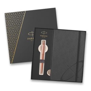 Dárková sada Kuličkové pero Parker Jotter XL Monochrome Pink Gold PGT a zápisník 1502/1552755