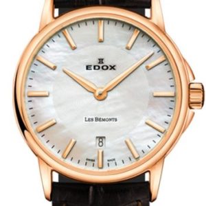 EDOX Les Bémonts Slim Line Date Quartz 57001-37R-NAIR