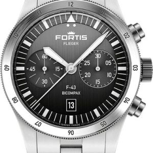 Fortis Flieger F-43 Bicompax Black F4240006