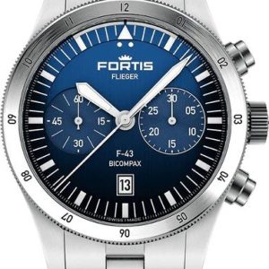 Fortis Flieger F-43 Bicompax Liberty Blue F4240012