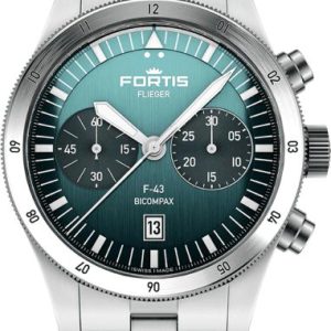 Fortis Flieger F-43 Bicompax Petrol F4240008