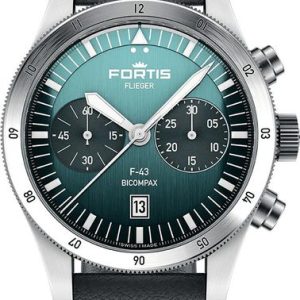 Fortis Flieger F-43 Bicompax Petrol F4240009