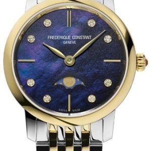 Frederique Constant Slimline Ladies Moonphase Quartz FC-206MPND1S3B