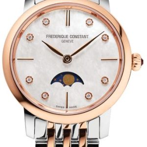 Frederique Constant Slimline Ladies Moonphase Quartz FC-206MPWD1S2B