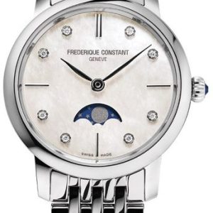 Frederique Constant Slimline Ladies Moonphase Quartz FC-206MPWD1S6B