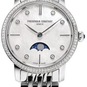 Frederique Constant Slimline Ladies Moonphase Quartz FC-206MPWD1SD6B