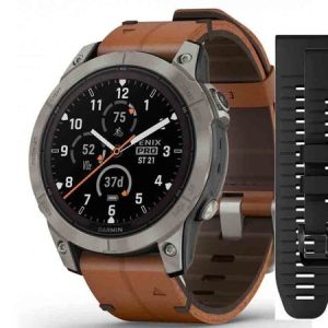 Garmin Fēnix 7 Pro Sapphire Solar Edition Titanium / Brown Leather Band - 010-02777-30