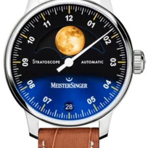 MeisterSinger Stratoscope ST982G - Světle hnědý kožený řemínek