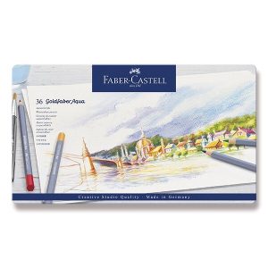 Sada Akvarelové pastelky Faber-Castell Goldfaber Aqua v plechové krabičce - 36 barev 0086/1146360