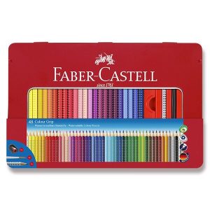 Sada Pastelky Faber-Castell Grip 2001 v plechové krabičce - 48 barev 0086/1124480