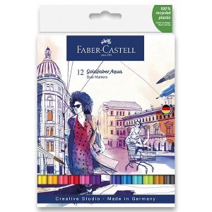 Sada Popisovač Faber-Castell Goldfaber Aqua Dual Marker - 12 ks 0074/1646120