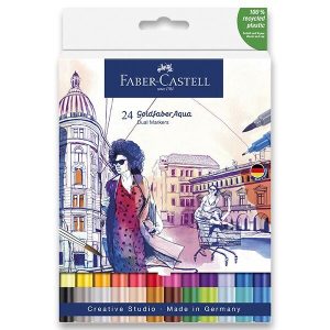 Sada popisovačů Faber-Castell Goldfaber Aqua Dual Marker - 24ks 0074/1646240