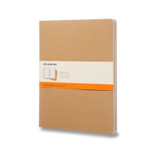 Sešity Moleskine Cahier VÝBĚR BAREV 3KS - tvrdé desky - XXL