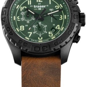 Traser P96 Outdoor Pioneer Evolution Chrono Green kůže