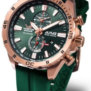 Vostok Europe Almaz Multifunctional Line YM8J-320B656S - Zelený silikonový řemínek