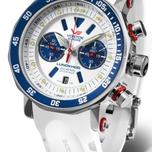 Vostok Europe Lunochod-2 Chrono Line 6S21-620A630 - Bílý silikonový řemínek