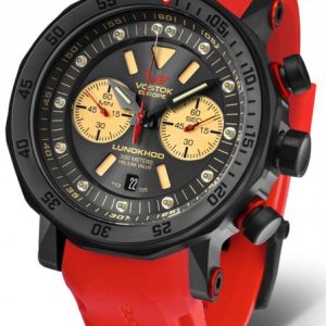 Vostok Europe Lunochod-2 Chrono Line 6S21-620C629 - Červený silikonový řemínek