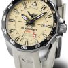 Vostok Europe N-1 Rocket Automatic GMT NH34-225A713S - Pískový-khaki silikonový řemínek