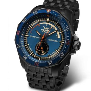 Vostok Europe N-1 Rocket Automatic Power Reserve NE57-225C564 - Ocelový řemínek s černou PVD úpravou