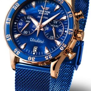 Vostok Europe Undine VK64-515B670B - Modrý ocelový mesh řemínek