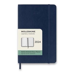 Diář Moleskine 2024 VÝBĚR BAREV - týdenní - měkké desky - S 1206/57240 - modrý