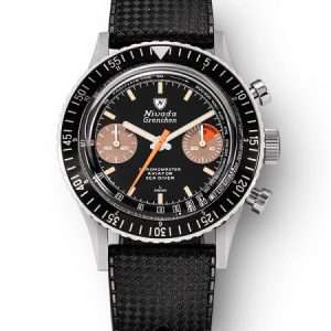 Nivada Grenchen Chronomaster Orange Boy Manual - Rubber tropic