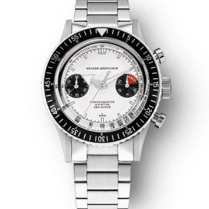 Nivada Grenchen Chronomaster White Panda Manual - Bracelet Flat Link