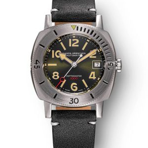 Nivada Grenchen Depthmaster Numerals - Black Leather