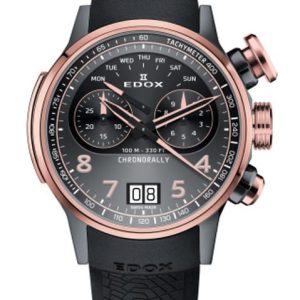 EDOX Chronorally Quartz Chronograph 38003-TINGR-GRN