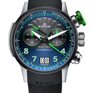 EDOX Chronorally Quartz Chronograph 38003-TINV-BUNV