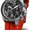 Vostok Europe Space Race Chrono Line 6S20-325A741S - Červený silikonový řemínek