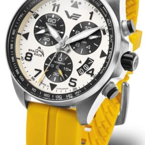 Vostok Europe Space Race Chrono Line 6S30-325A743S - Žlutý silikonový řemínek