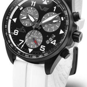 Vostok Europe Space Race Chrono Line 6S30-325C744S - Bílý silikonový řemínek