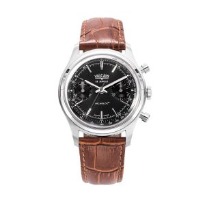 Vulcain Chronograph 70's - Black - Brown Alligator