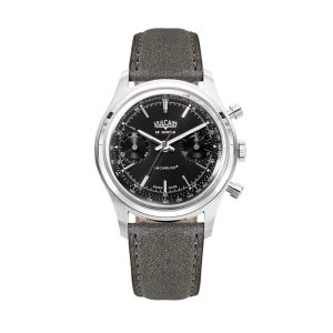 Vulcain Chronograph 70's - Black - Grey Leather