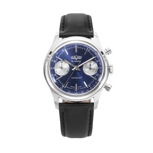 Vulcain Chronograph 70's - Blue - Black Plain