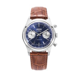 Vulcain Chronograph 70's - Blue - Brown Alligator