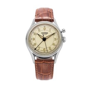 Vulcain Cricket Classique 36 mm - Eggshell - Brown Alligator