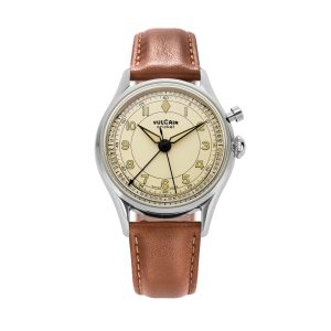 Vulcain Cricket Classique 39 mm - Eggshell - Brown Plain