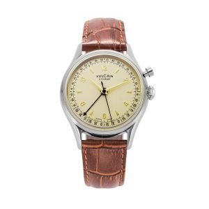 Vulcain Cricket Tradition 39 mm - Eggshell - Brown Alligator