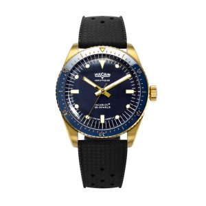 Vulcain Skindiver Nautique Gold / Blue - Rubber