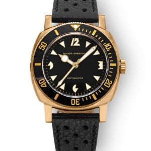 Nivada Grenchen Depthmaster Bronze - Black Racing Strap