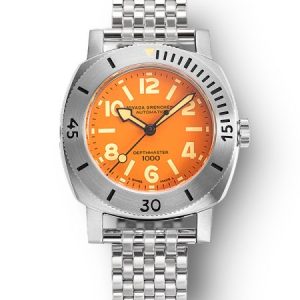 Nivada Grenchen Depthmaster Numerals Orange - Forstner Beads of Rice