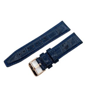 Kožený řemínek Vostok Europe Croco pro GAZ 14 Limousine 6S21-565B596 - 23 mm/modrý/zlatá spona