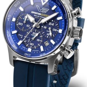 Vostok Europe Expedition South Pole Solar Power Chronograph VR42-592A762S - Modrý silikonový řemínek