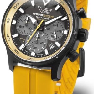 Vostok Europe Expedition South Pole Solar Power Chronograph VR42-592C763S - Žlutý silikonový řemínek