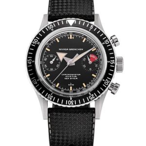 Nivada Grenchen Chronomaster Broad Arrow - Inter. Bezel - Manual - Rubber Tropic