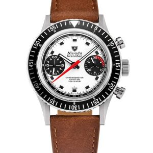 Nivada Grenchen Chronomaster Paul Newman - Inter. Bezel - Manual - Brown Leather